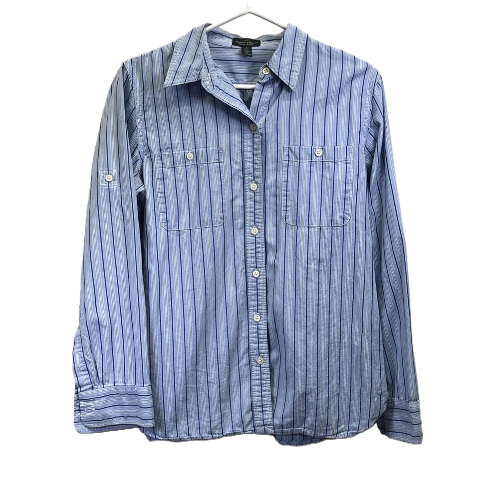 LRL Ralph Lauren Jeans Co Mens Cotton Striped‎ Button Down Collared Shirt Large